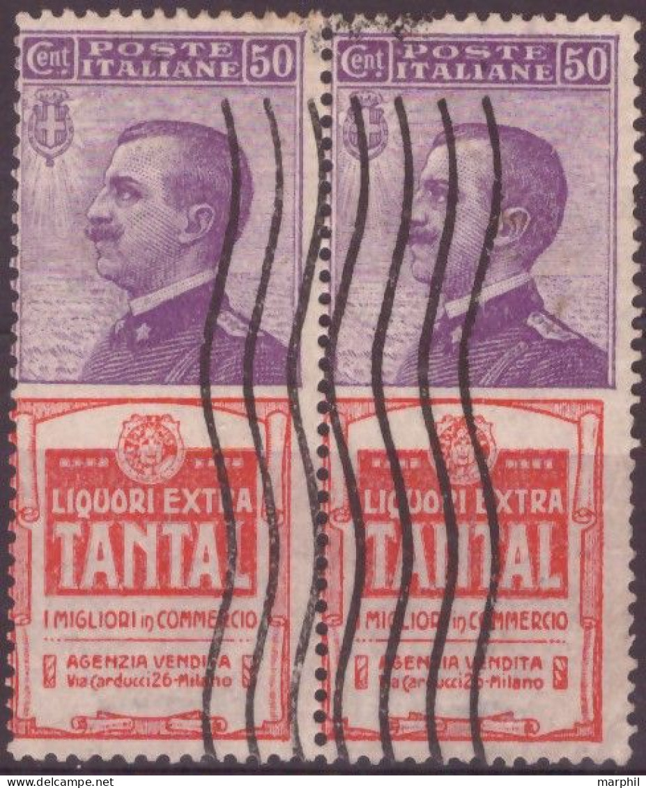 Italia 1924 Pubblicitari UnN°18 50c "Tantal" Coppia (o) Vedere Scansione - Reclame
