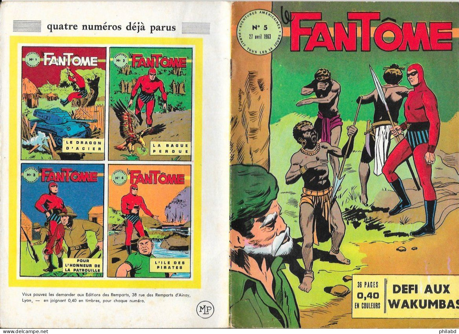 Le Fantôme N°5 Editions Des Remparts 1963 TB - Phantom