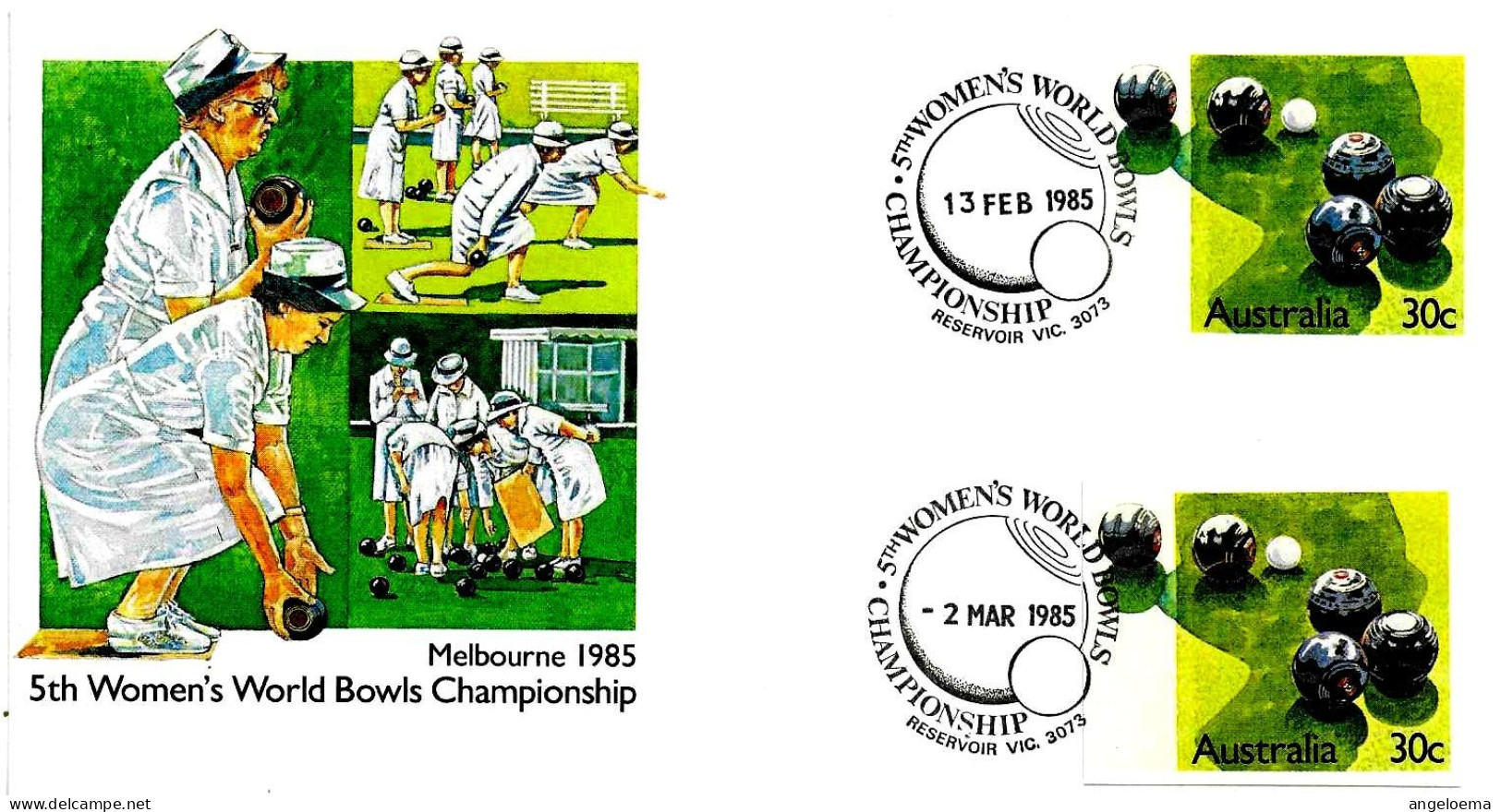 AUSTRALIA - 1985 RESERVOIR 5° Campionato Mondo Femminile Di BOCCE BOWLS Su Busta Speciale - 4217 - Bowls
