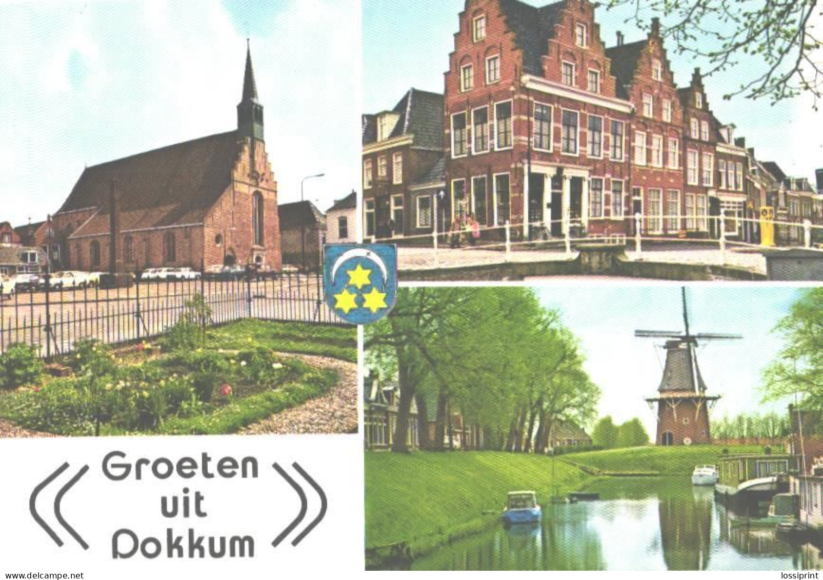 Netherlands:Holland:Dokkum Views, Windmill, Church - Dokkum