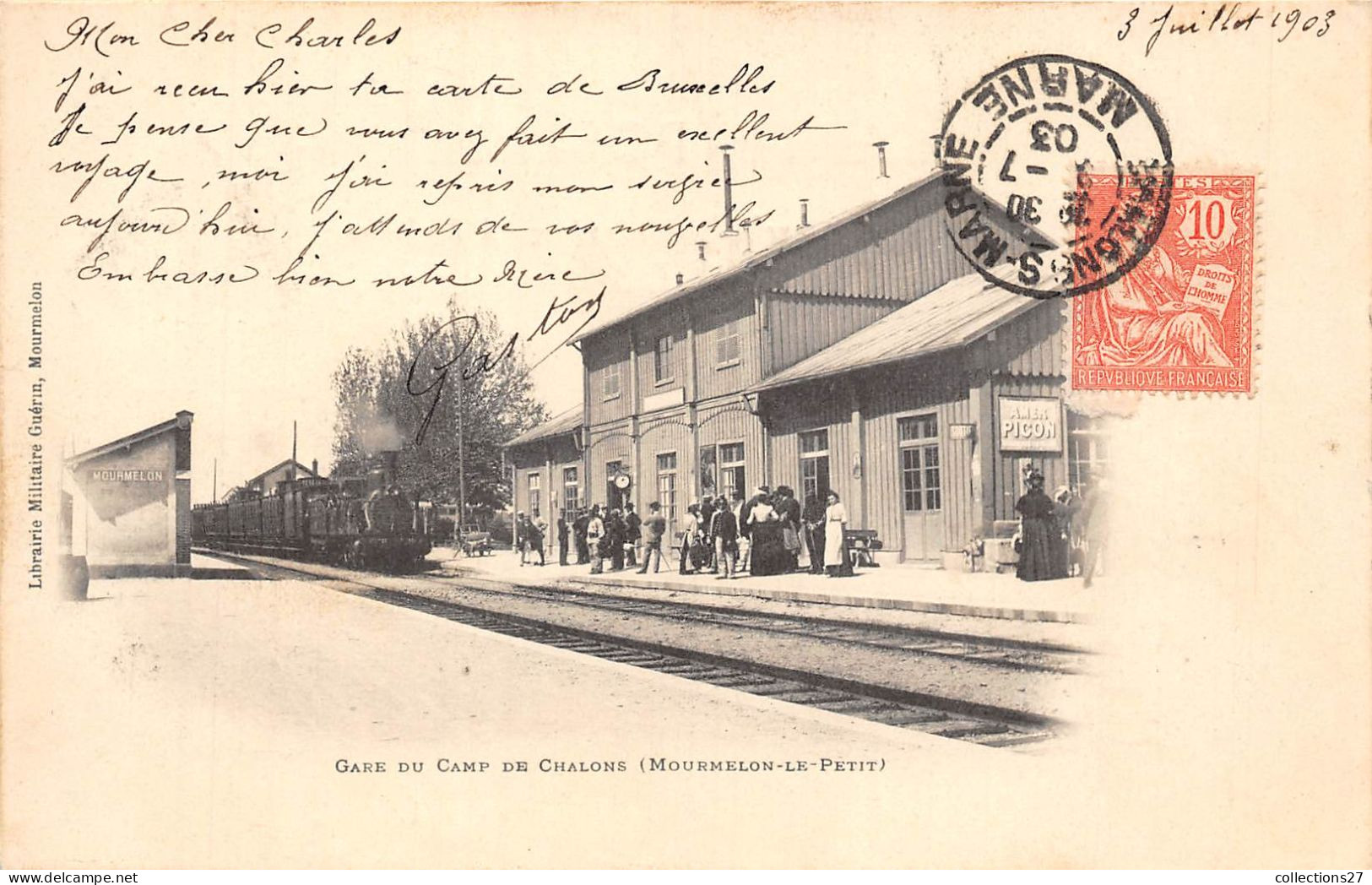 51-CAMP DE CHALONS- GARE- MOURMELON LE PETIT - Camp De Châlons - Mourmelon