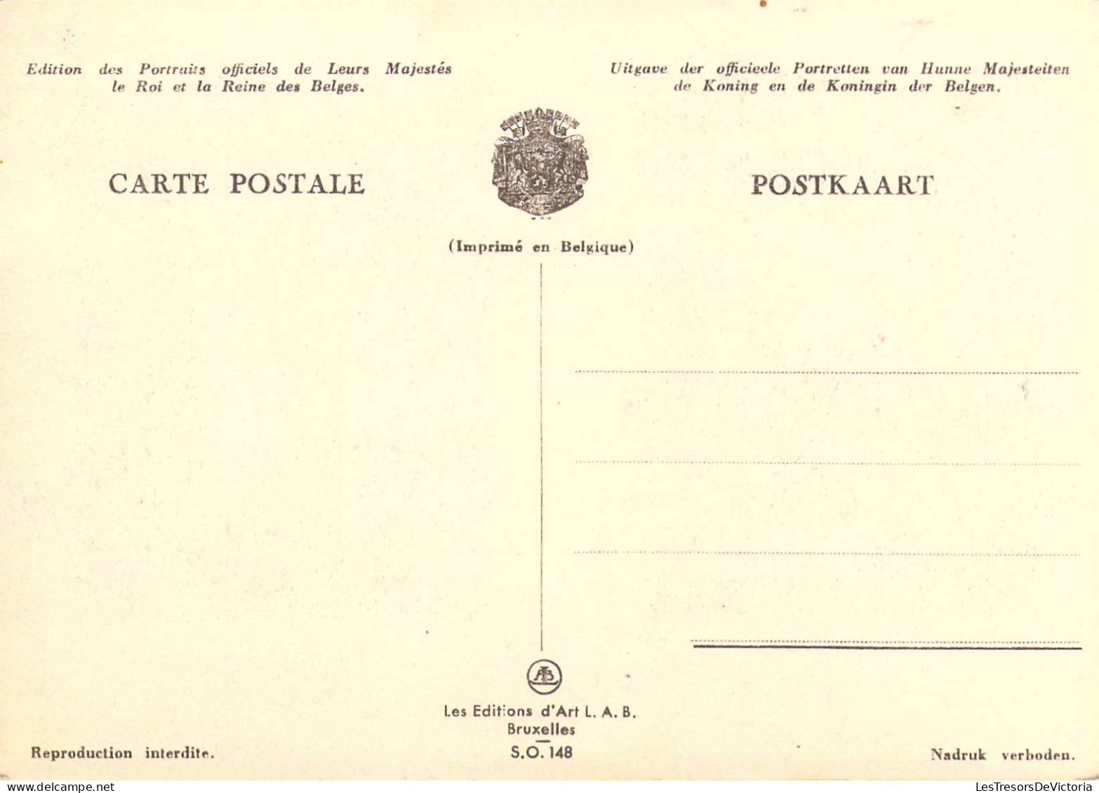 FAMILLES ROYALES - Marie-Henriette 1836-1865-1902 - Léopold II - 1833-1865-1909 - Carte Postale Ancienne - Koninklijke Families