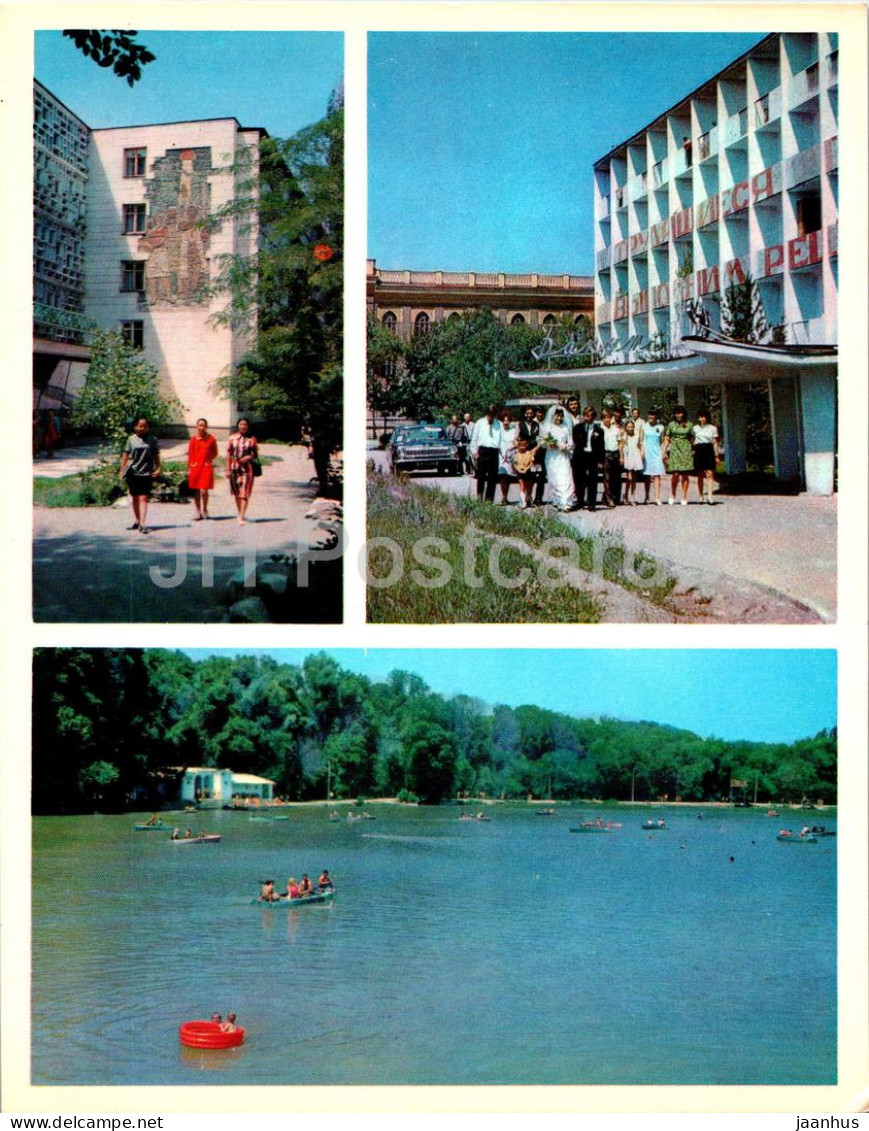 Bishkek - Frunze - Blocks Of Flats In 22nd Party Street - Palace Of Marriages - Lake - 1974 - Kyrgyzstan USSR - Unused - Kirgisistan