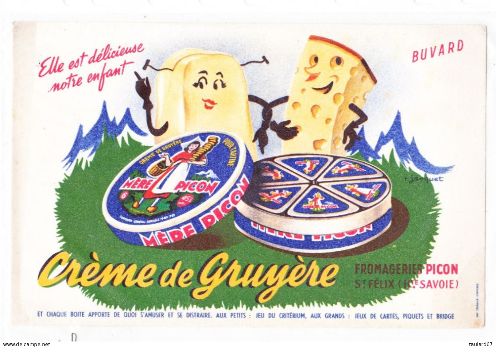 Buvard Crème De Gruyère Mère Picon Fromagerie Picon St Félix Hte Savoie - G