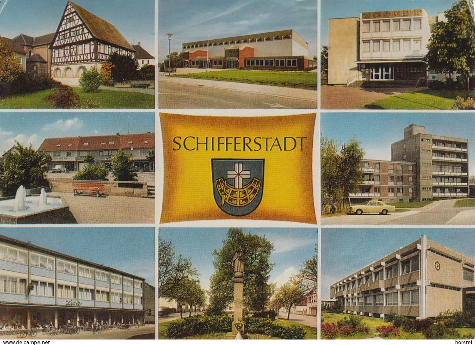 D-67105 Schifferstadt - Alte Ansichten - Ladenzeile - Fachwerkhaus - Wohnhäuser - Car - Schifferstadt