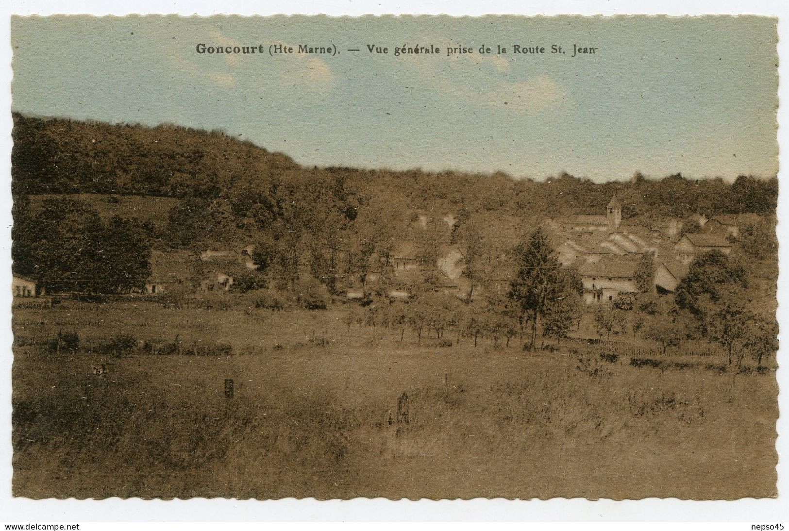 Goncourt.Haute-Marne.village D'origine Des Frères Goncourt.éditeur Foissey.Vue Générale Prise De La Route St-Jean. - Bourmont