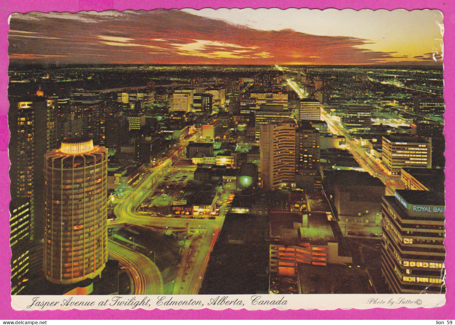 290064 / Rare Used Postage Due 1982 - 30/60 To Sofia Bulgaria Canada - Edmonton (Quebec) - Nacht Night Nuit PC Kanada - Edmonton