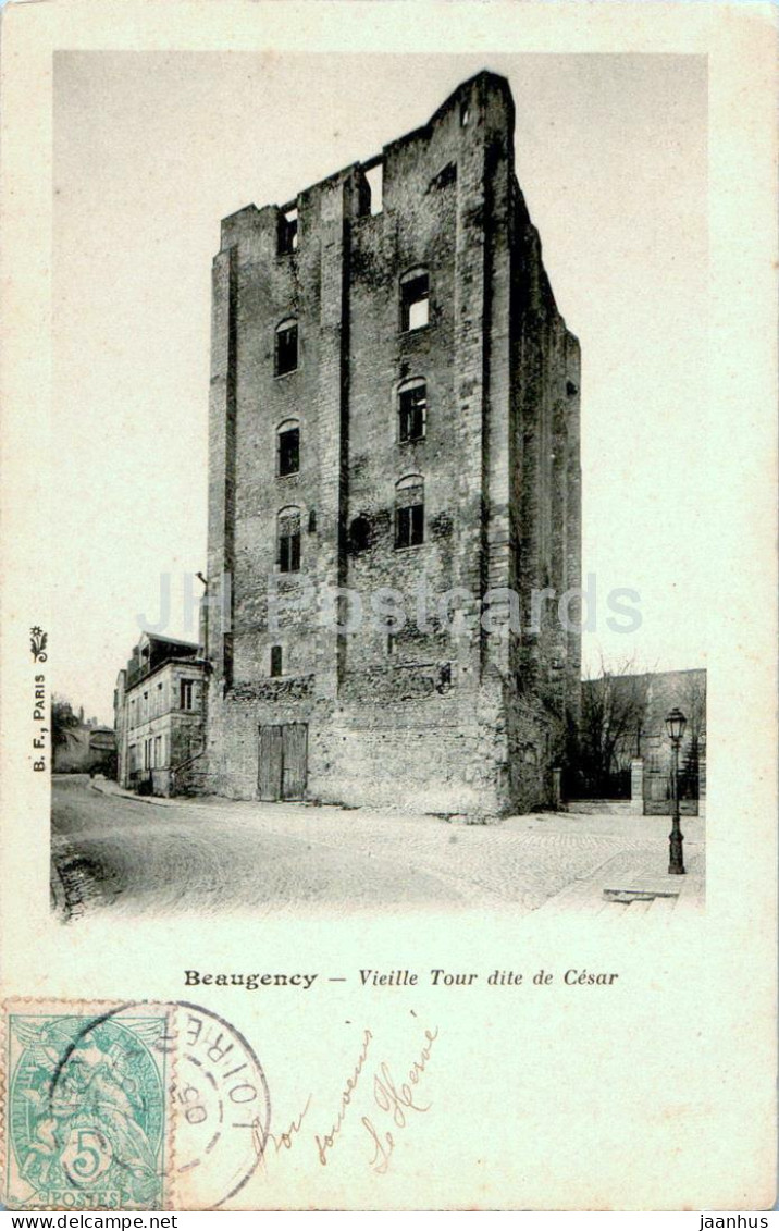 Beaugency - Vieille Tour Dite De Cesar - Old Tower Called Caesar - Old Postcard - 1905 - France - Used - Beaugency