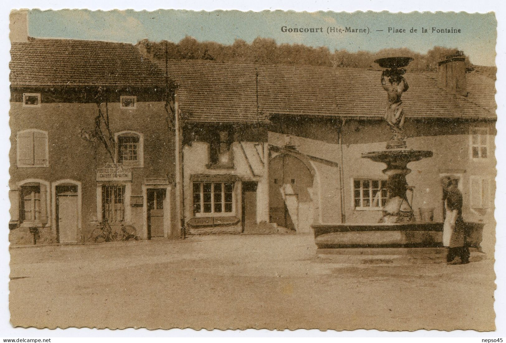 Goncourt.Haute-Marne.village D'origine Des Frères Goncourt.éditeur Foissey.Place De La Fontaine. - Bourmont