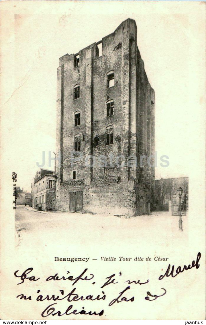 Beaugency - Vieille Tour Dite De Cesar - Old Tower Called Caesar - Old Postcard - 1905 - France - Used - Beaugency