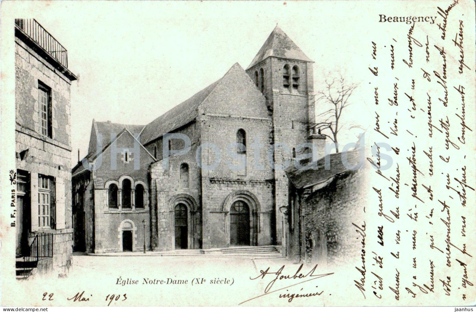 Beaugency - Eglise Notre Dame - Church - Old Postcard - 1903 - France - Used - Beaugency