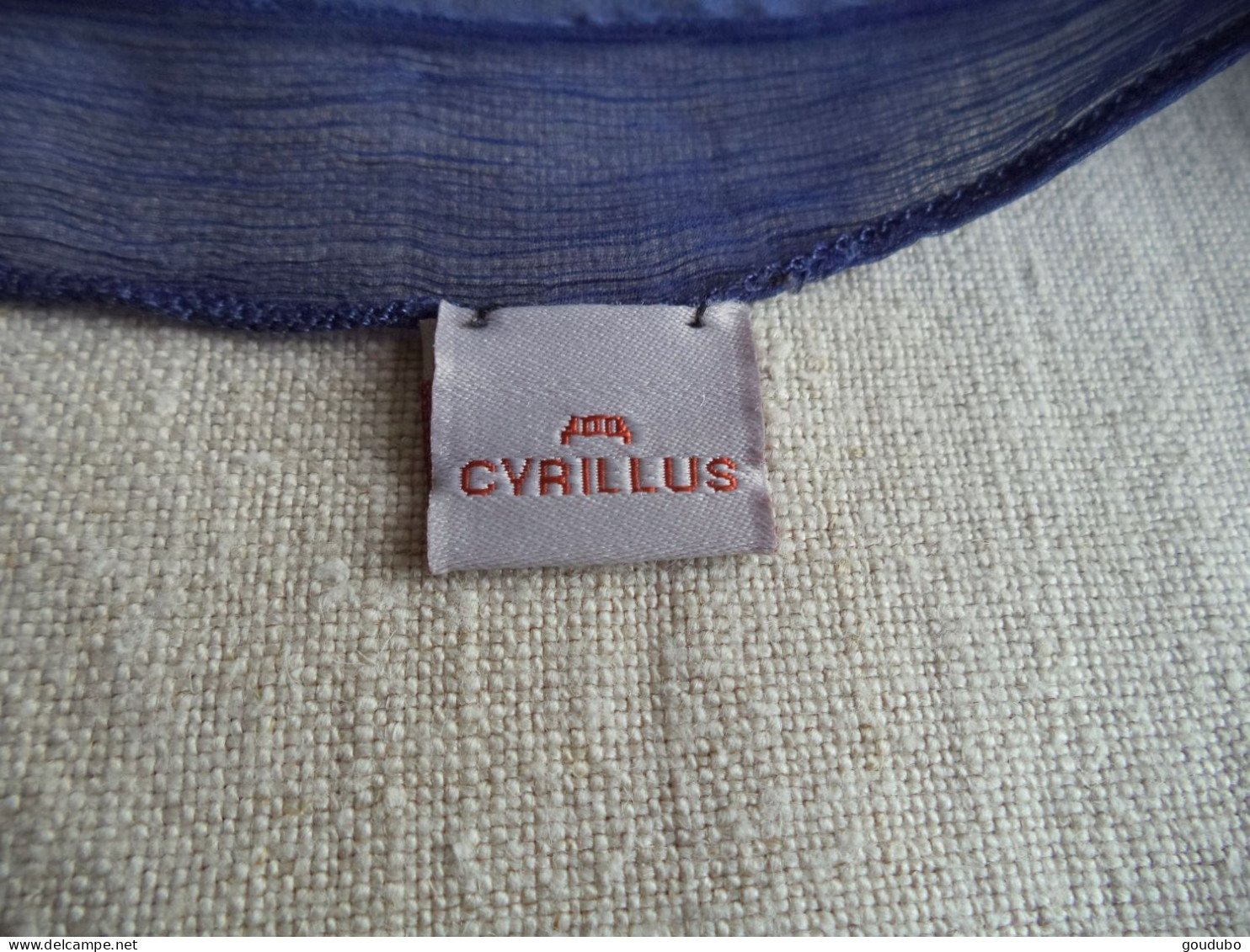 Foulard  Cyrillus Tule Léger Transparent Bleu Jaune - Scarves