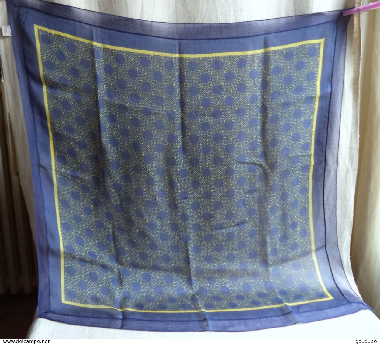 Foulard  Cyrillus Tule Léger Transparent Bleu Jaune - Foulards