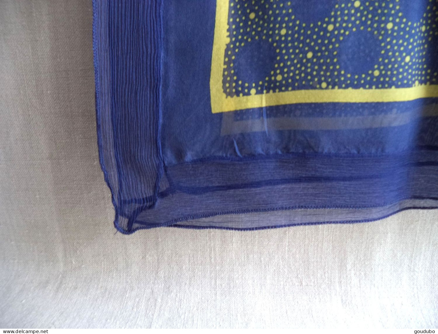 Foulard  Cyrillus Tule Léger Transparent Bleu Jaune - Scarves