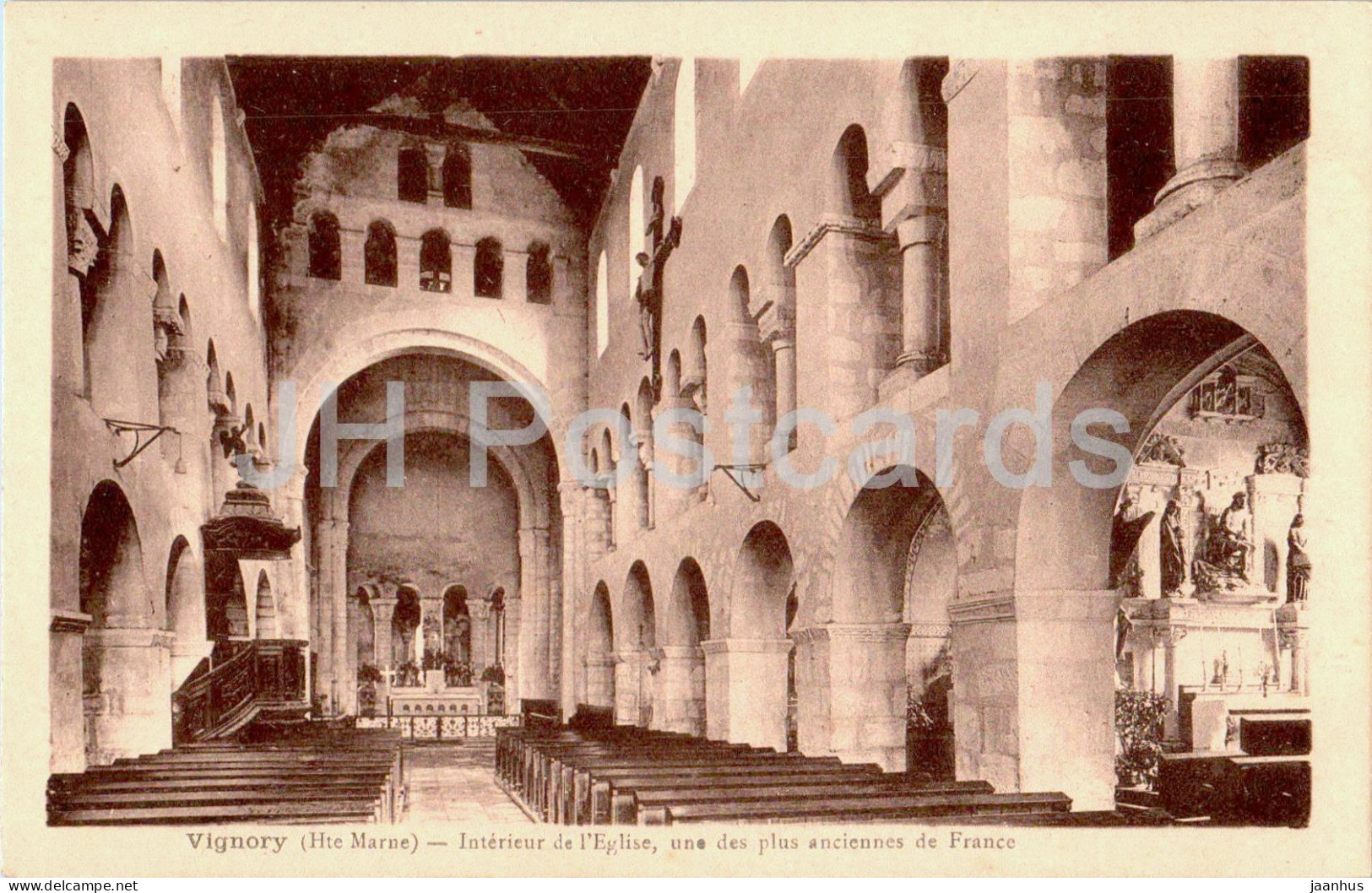 Vignory - Interieur De L'Eglise - Une Des Plus Anciennes De France - Church - Old Postcard - France - Unused - Vignory