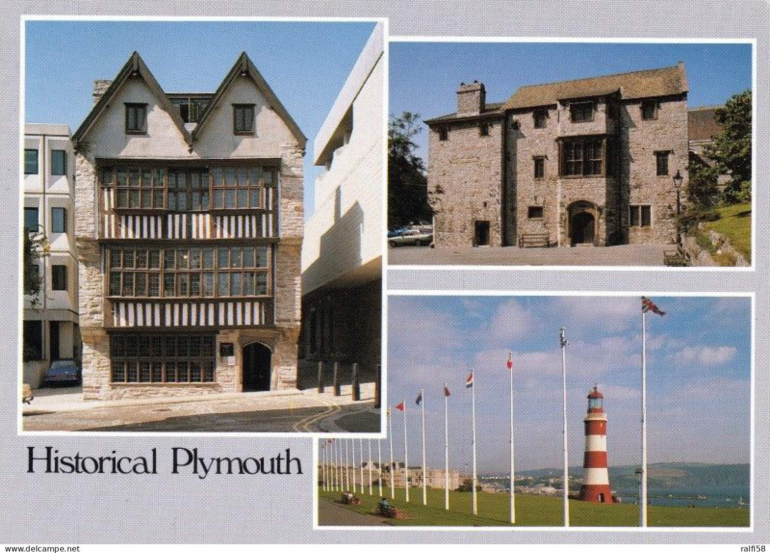 1 AK England * Historical Plymouth - Merchant's House, Prysten House Built 1498, The Hoe With Smeaton's Tower * - Plymouth