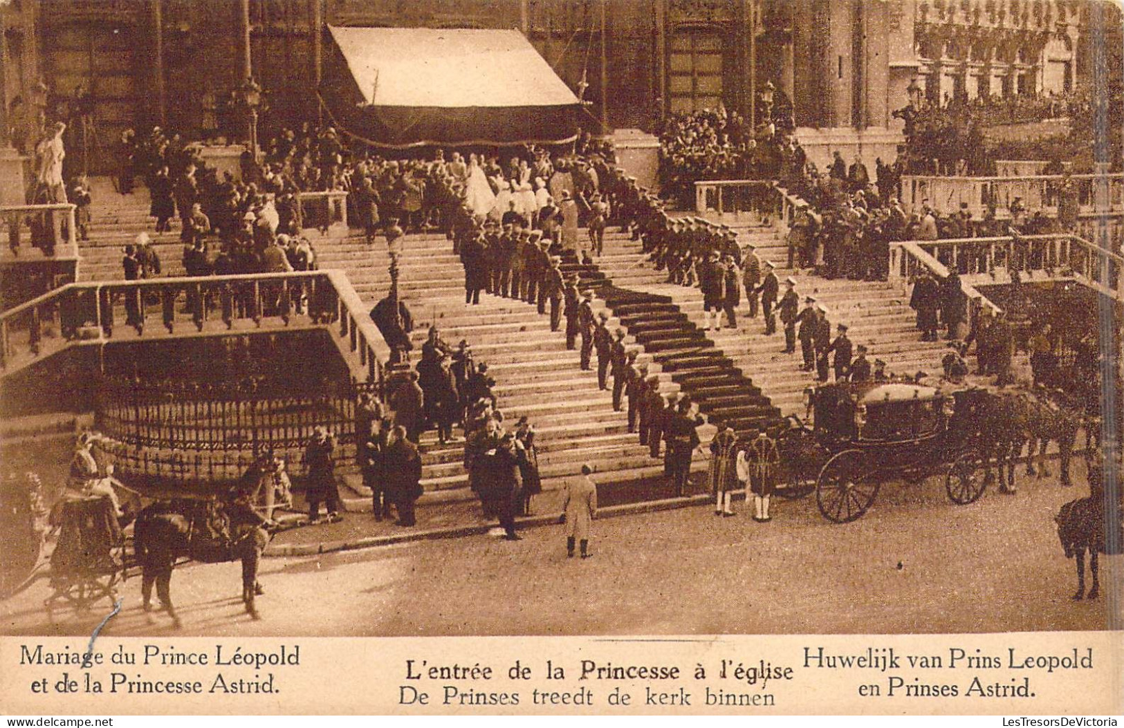 FAMILLES ROYALES - Mariage Du Prince Léopold Et De La Princesse Astrid - Entrée De La.. - Carte Postale Ancienne - Königshäuser