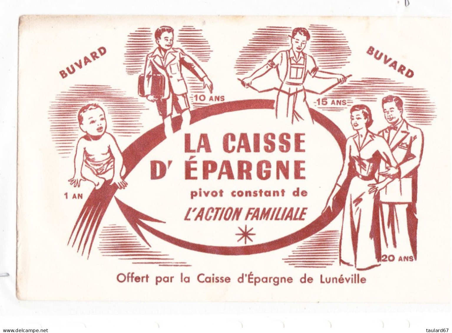 Buvard La Caisse D'Epargne Pivot Constant De L'Action Familiale - Bank & Versicherung