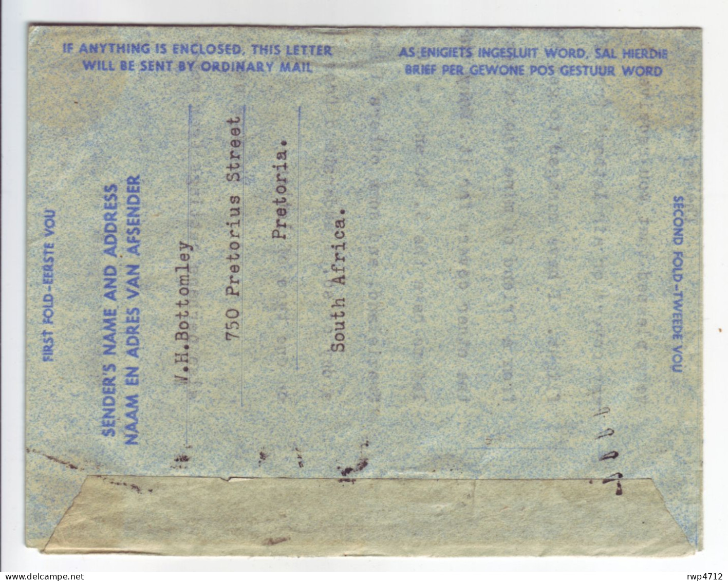 SOUTH AFRICA   Air Letter    Aerogramme 6d  1952  To Germany/GDR - Luchtpost