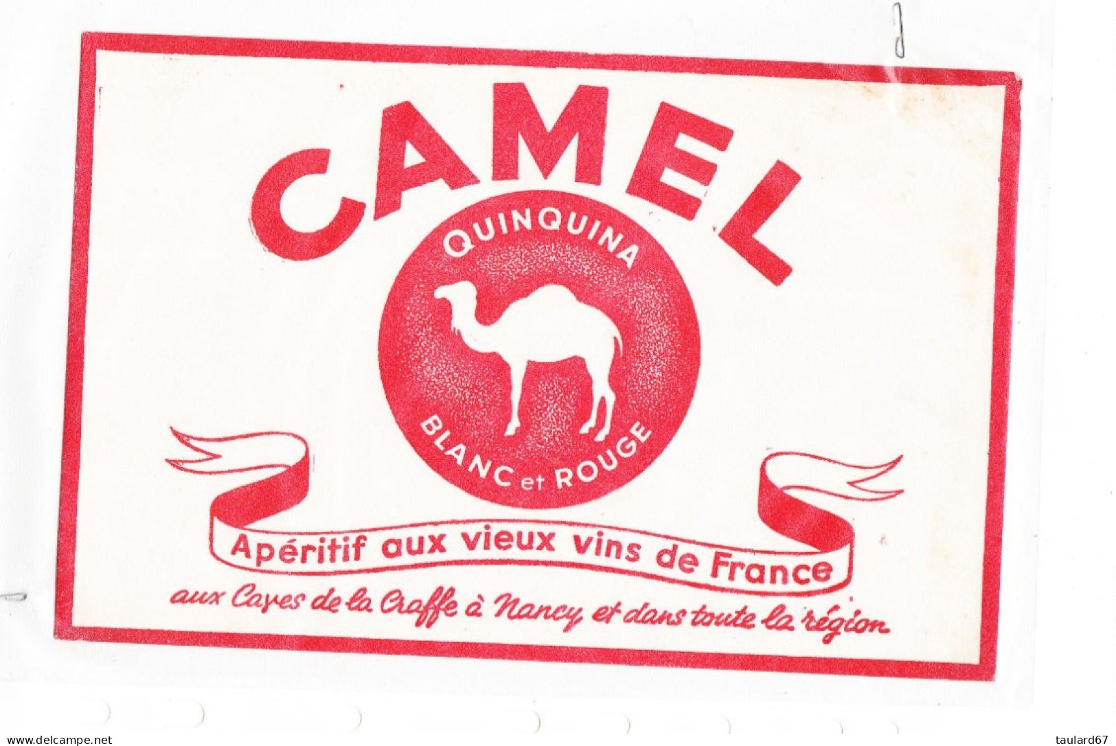 Buvard Camel Apéritif Aux Vieux Vins De France - Licores & Cervezas