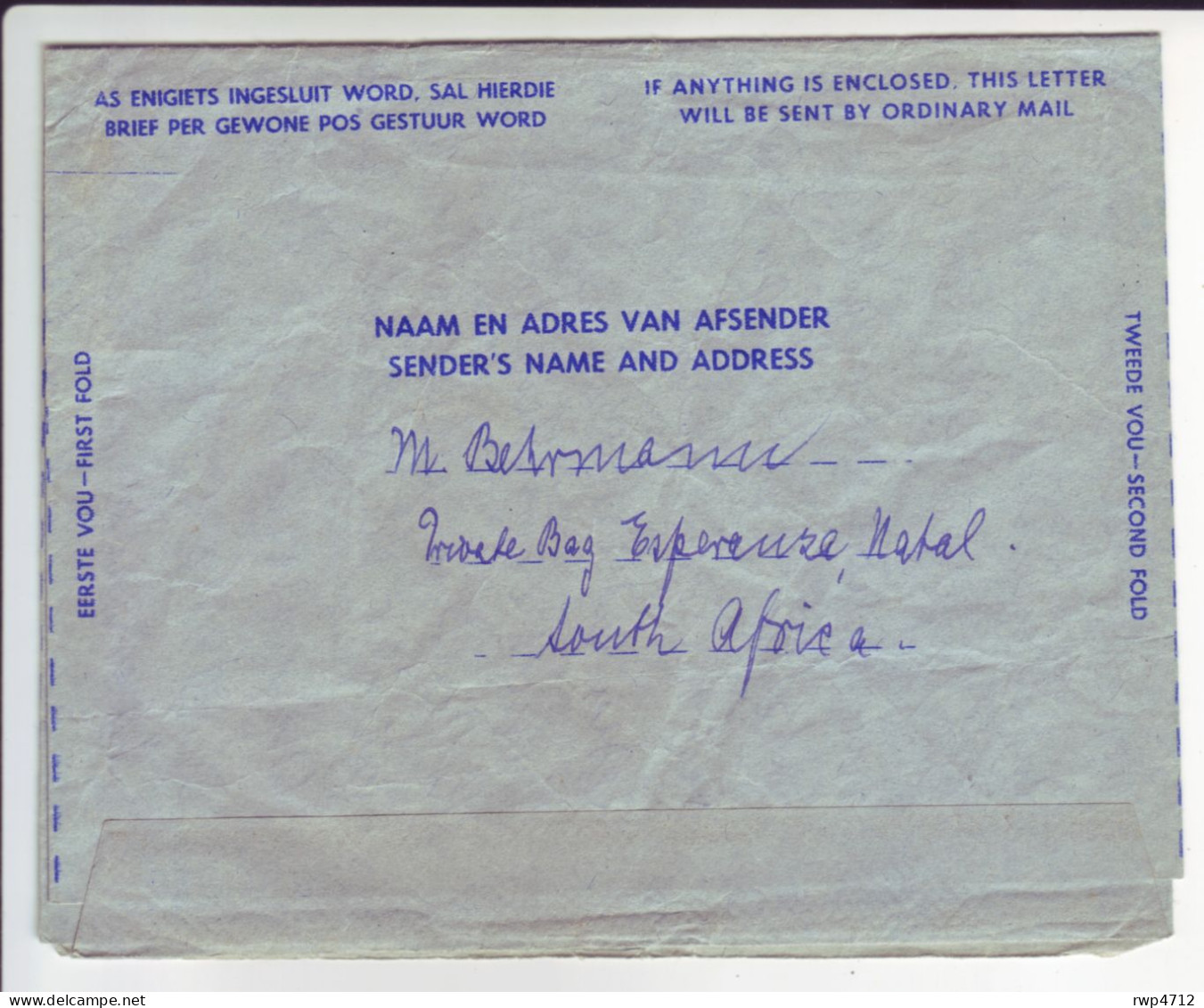 SOUTH AFRICA   Air Letter    Aerogramme 6d  1954  To Germany - Poste Aérienne