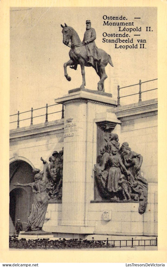 FAMILLES ROYALES - Ostende - Monument Léopold II - Carte Postale Ancienne - Familles Royales
