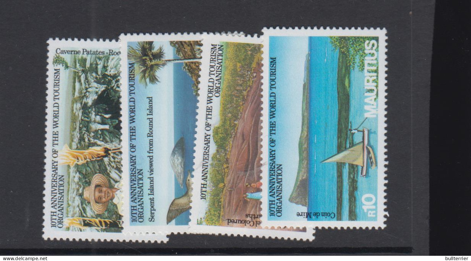 GEOLOGY -  MAURITIUS - 1985 - WORLD TOURISM ORGANISATION SET OF 4 MINT NEVER HINGED - Autres & Non Classés