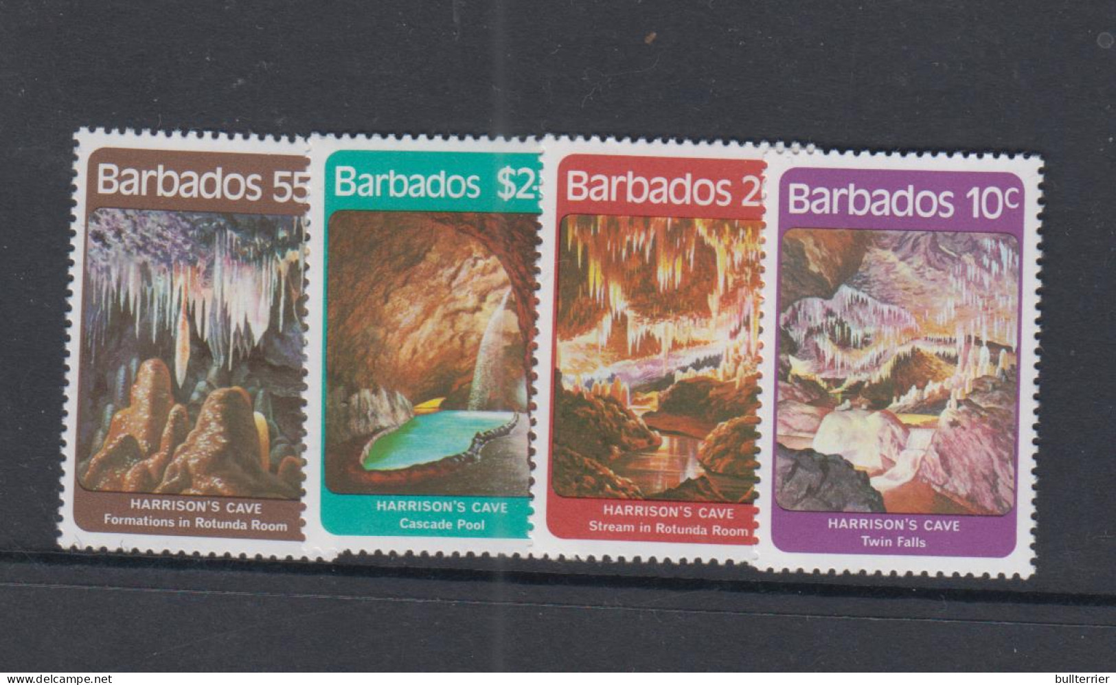 GEOLOGY -  BARBADOS - HARRIISONS CAVE  SET OF 4  MINT NEVER HINGED - Autres & Non Classés