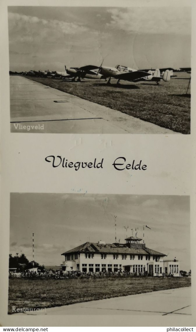 Eelde (Dr.) Tweeluik Vliegveld Eelde (Airport) 1958 - Sonstige & Ohne Zuordnung