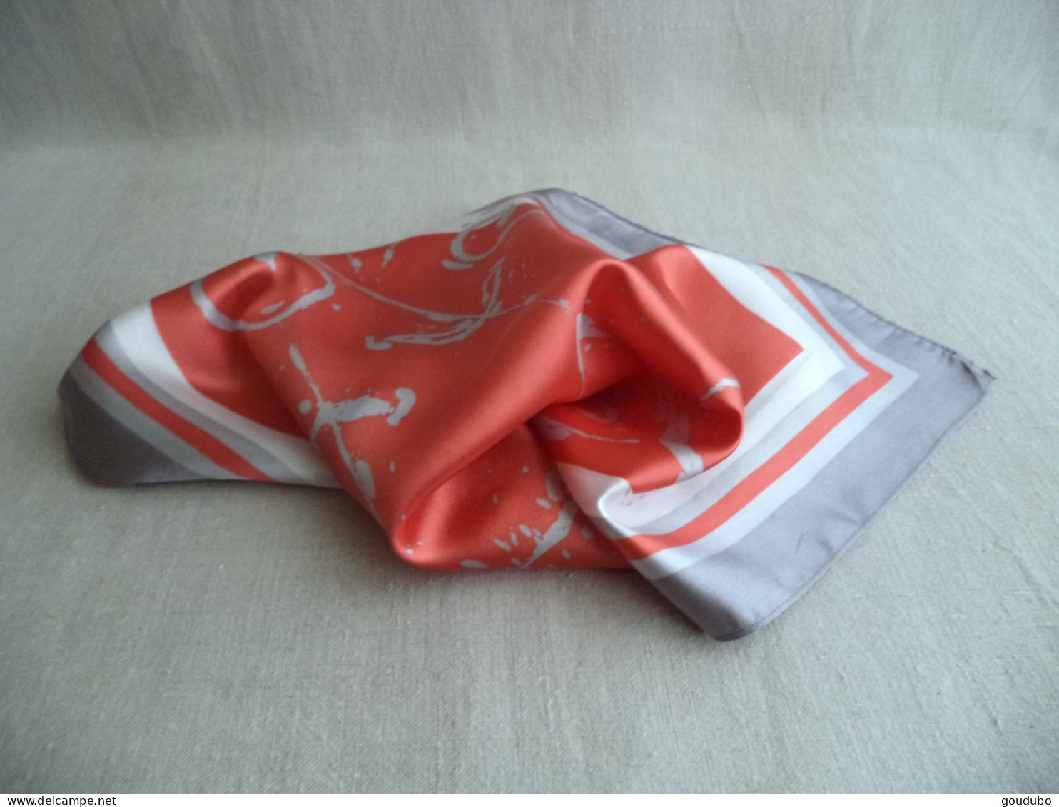 Foulard Rodier Orange Gris - Hoofddoeken En Sjaals