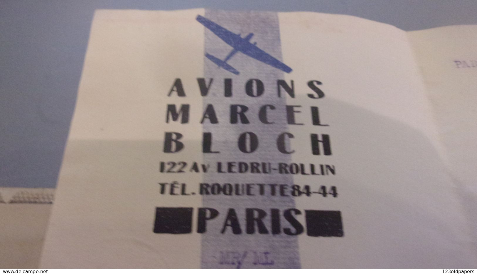 COURRIER ET ENVELOPPE ENTETE DE MARCEL BLOCH AVIONS 1931  / DASSAULT / AVIATION AERONAUTIQUE - Other & Unclassified