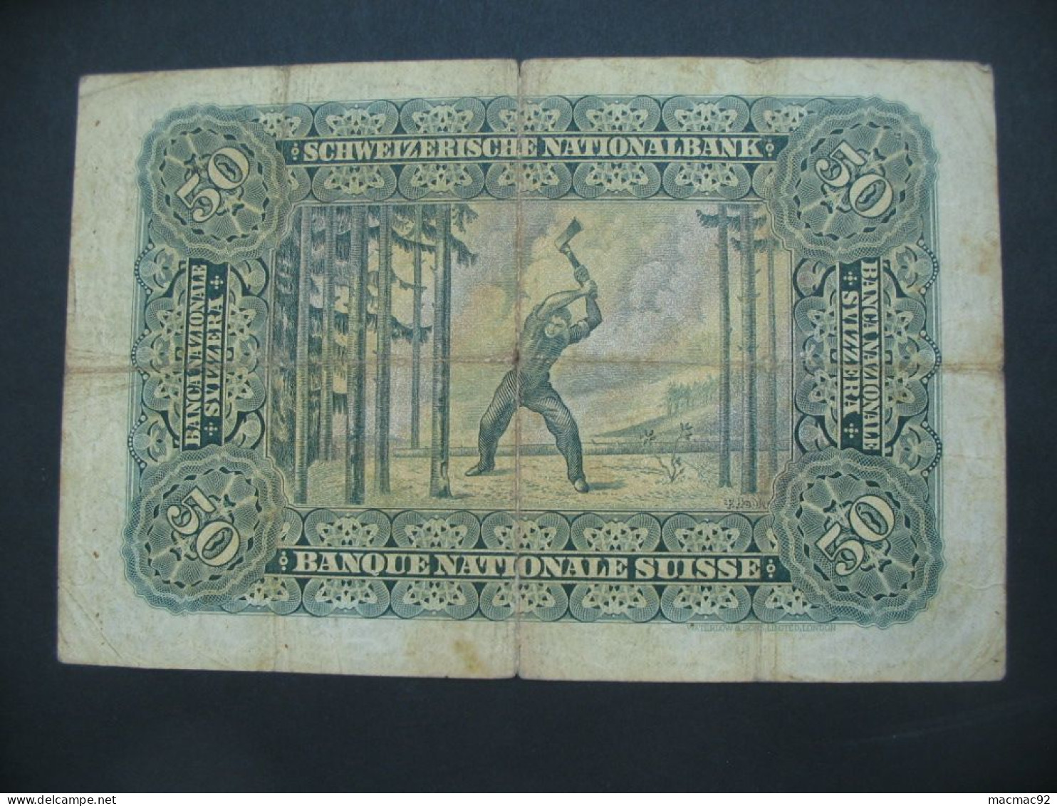 RARE Billet Suisse - 50 Francs 1937 Schweizerische Nationalbank **** EN ACHAT IMMEDIAT **** - Suiza