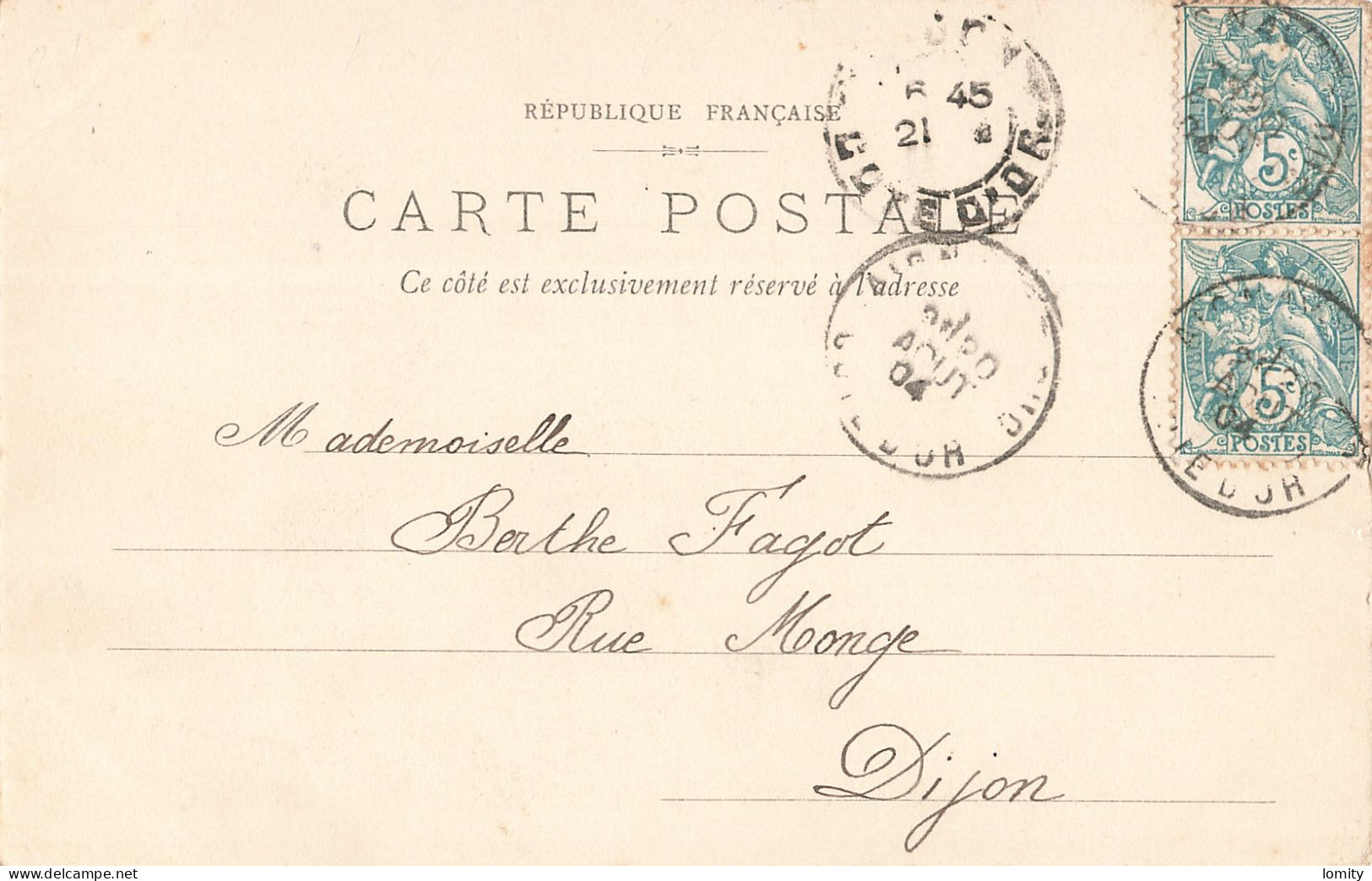 21 Aignay Le Duc Vue Générale CPA Cachet 1904 - Aignay Le Duc