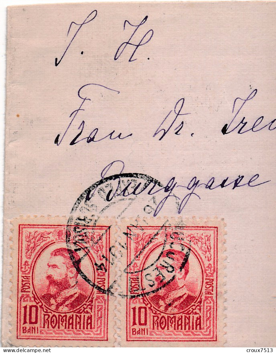 1914 Enveloppe Décorée De Bucarest à Vienne (Wien) TB. - Covers & Documents