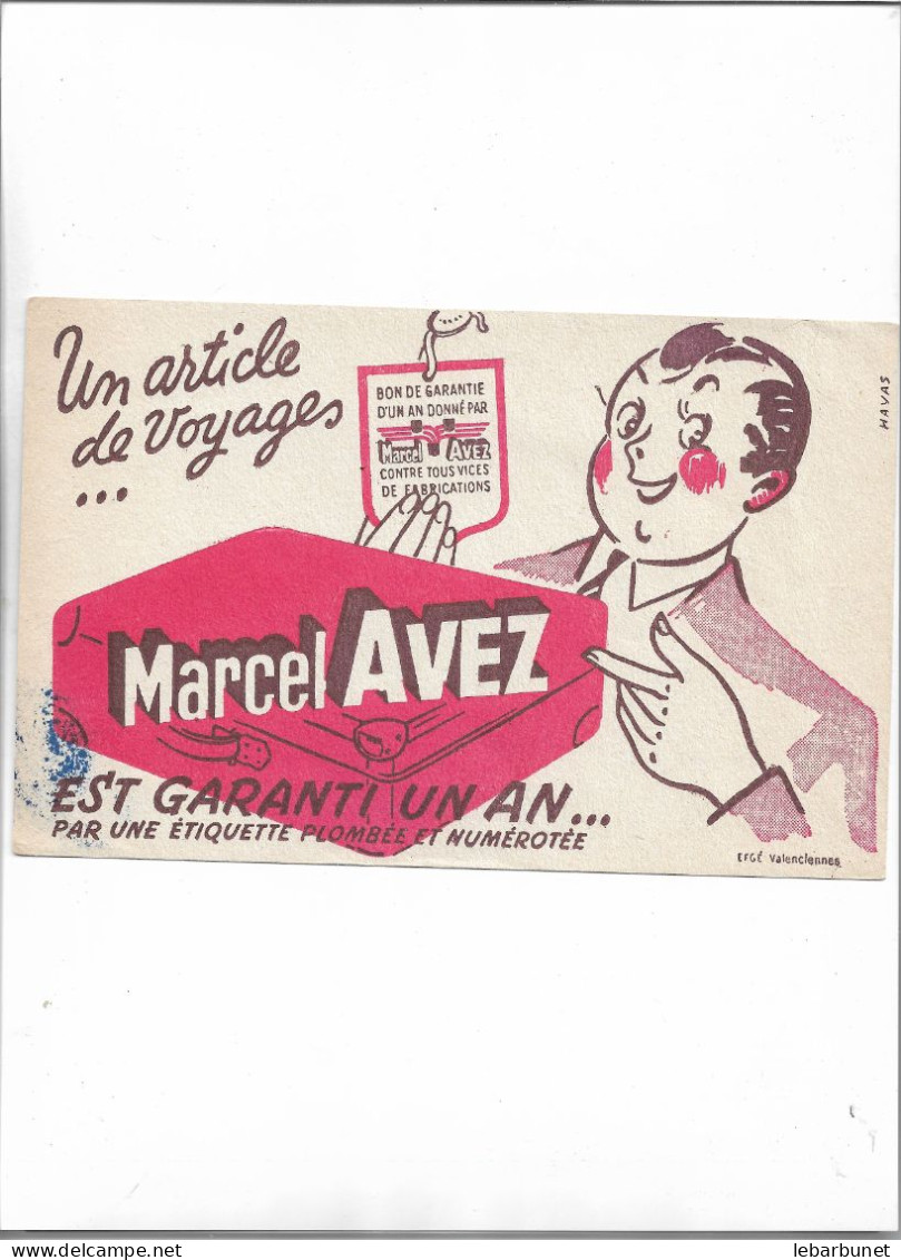 Buvard Ancien Marcel Avez Un Article De Voyages Est Garanti Un An - V