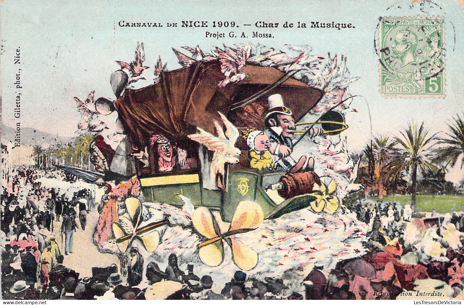 FRANCE - 06 - Nice - Carnaval De 1909 - Char De La Musique - Carte Postale Ancienne - Carnaval