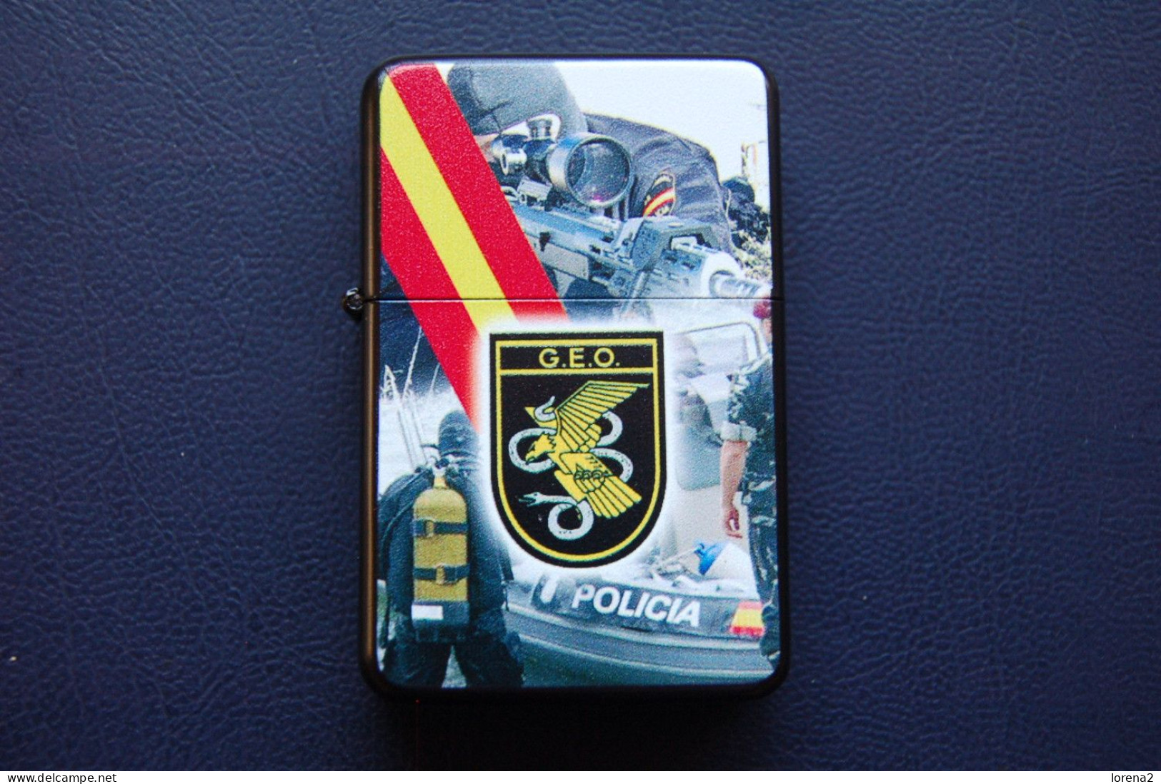 Meche-73. Mechero Imitación Zippo. GEO. Policía Nacional. Meche-73 - Mecheros (Pyrogenes)