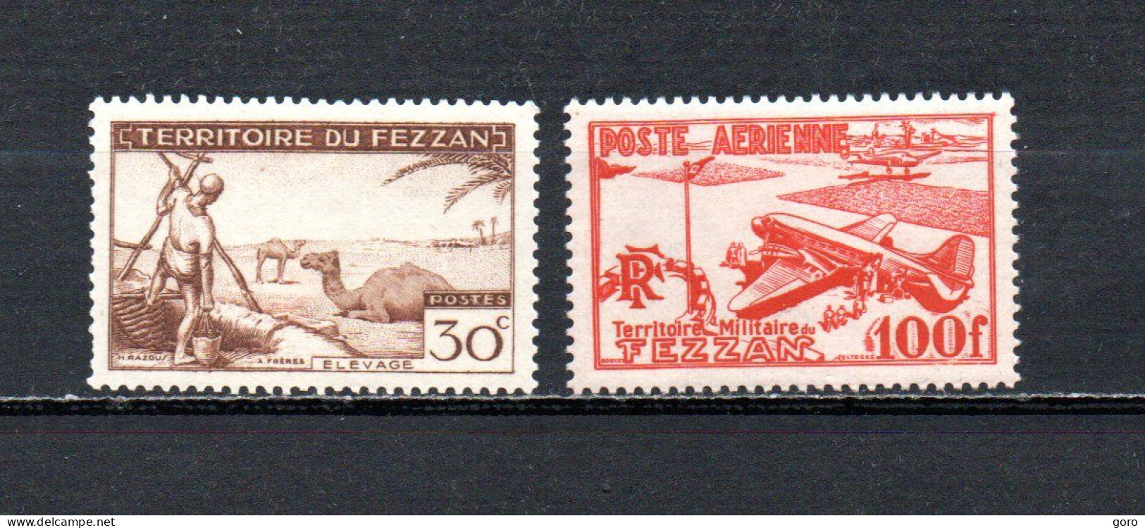 Fezzan  1948-51  .-   Y&T  Nº   56    +    4   Aéreo - Used Stamps