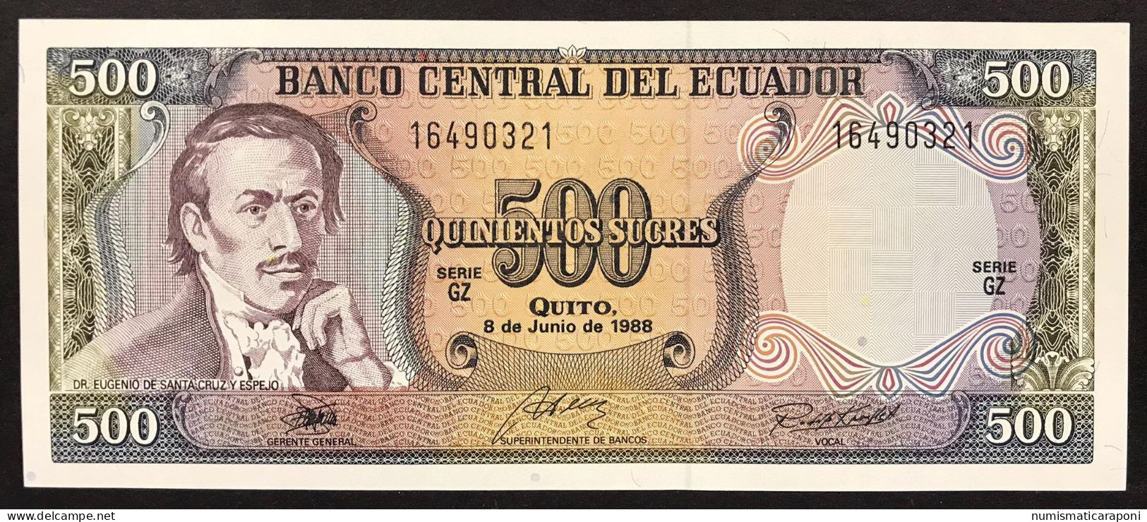 Ecuador 500 Sucres 1988 Fds Unc   LOTTO 4471 - Liban