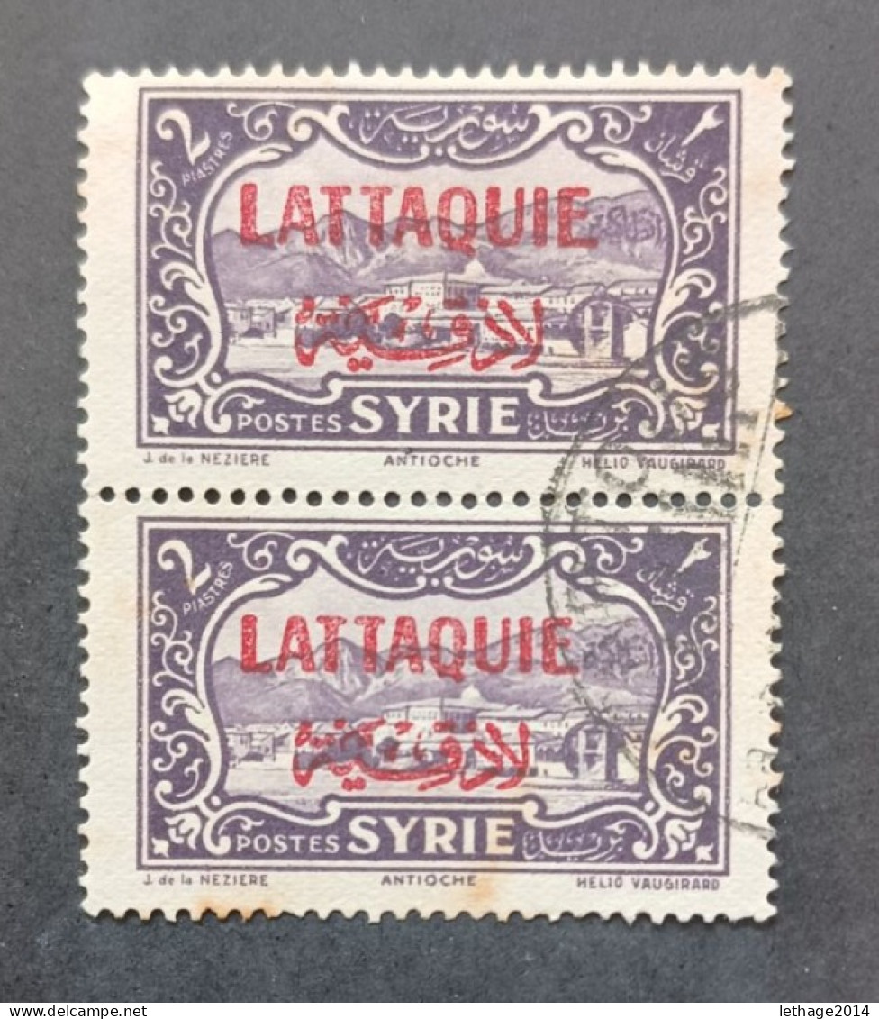 FRENCH OCCUPATION IN SYRIA LATTAQUIE 1940 AIRMAIL STAMPS OF SYRIE DE 1930 IN OVERPRINT CAT YVERT N 9 - Oblitérés