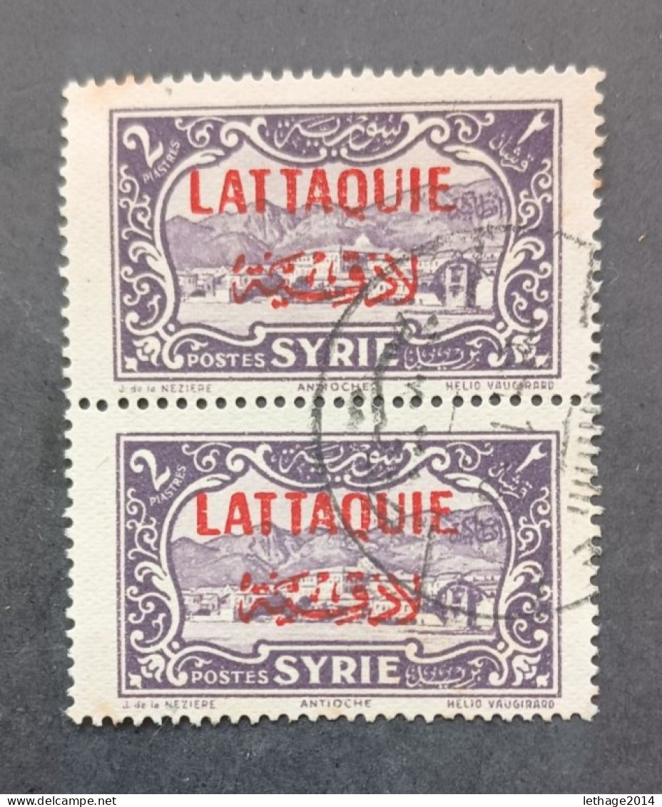 FRENCH OCCUPATION IN SYRIA LATTAQUIE 1940 AIRMAIL STAMPS OF SYRIE DE 1930 IN OVERPRINT CAT YVERT N 9 - Usados