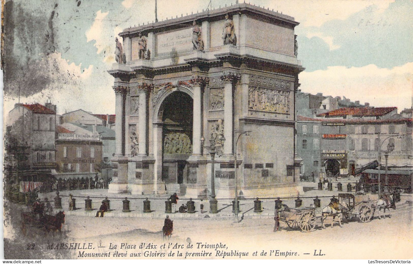 FRANCE - 13 - MARSEILLE - La Place D'Aix Et L'Arc De Triomphe - Carte Postale Ancienne - Sin Clasificación