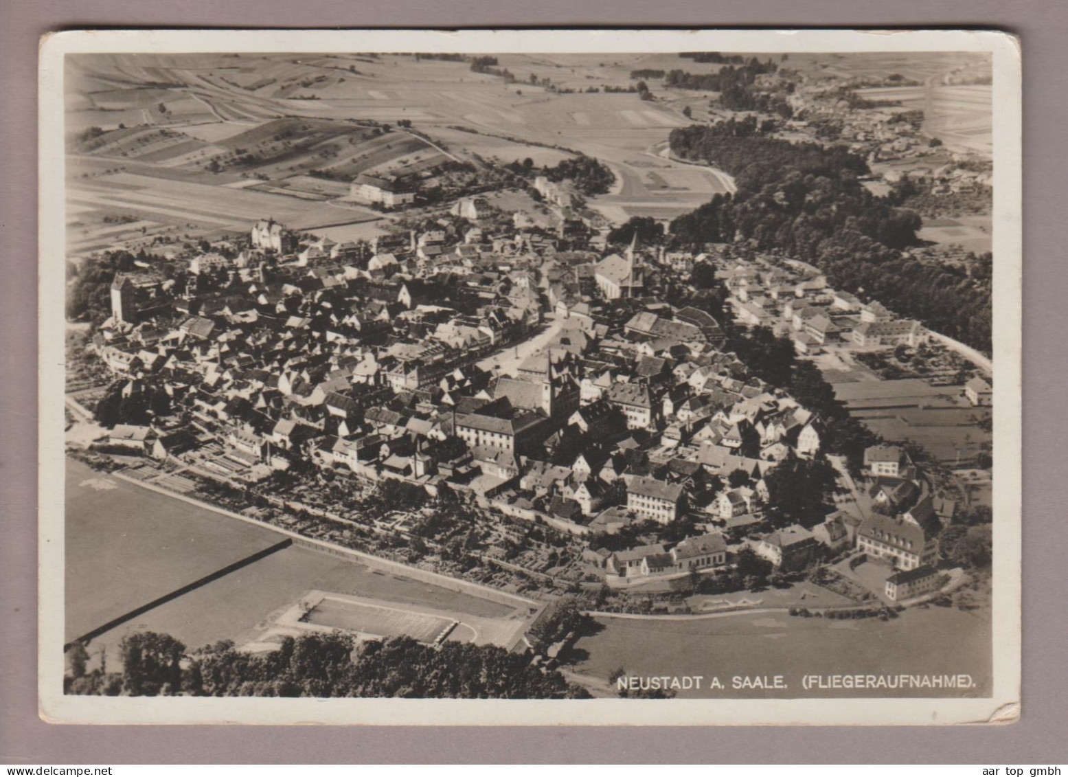 DE Bay Neustadt An Der Saale 1934-06-12 Flugaufnahme Fotokarte Josef Schmitt - Neustadt Waldnaab