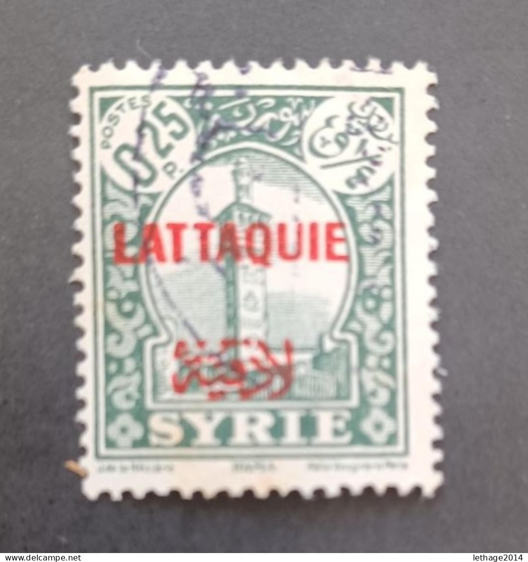 FRENCH OCCUPATION IN SYRIA LATTAQUIE 1940 STAMPS OF SYRIE DE 1930 IN OVERPRINT CAT YVERT N 3 - Usados