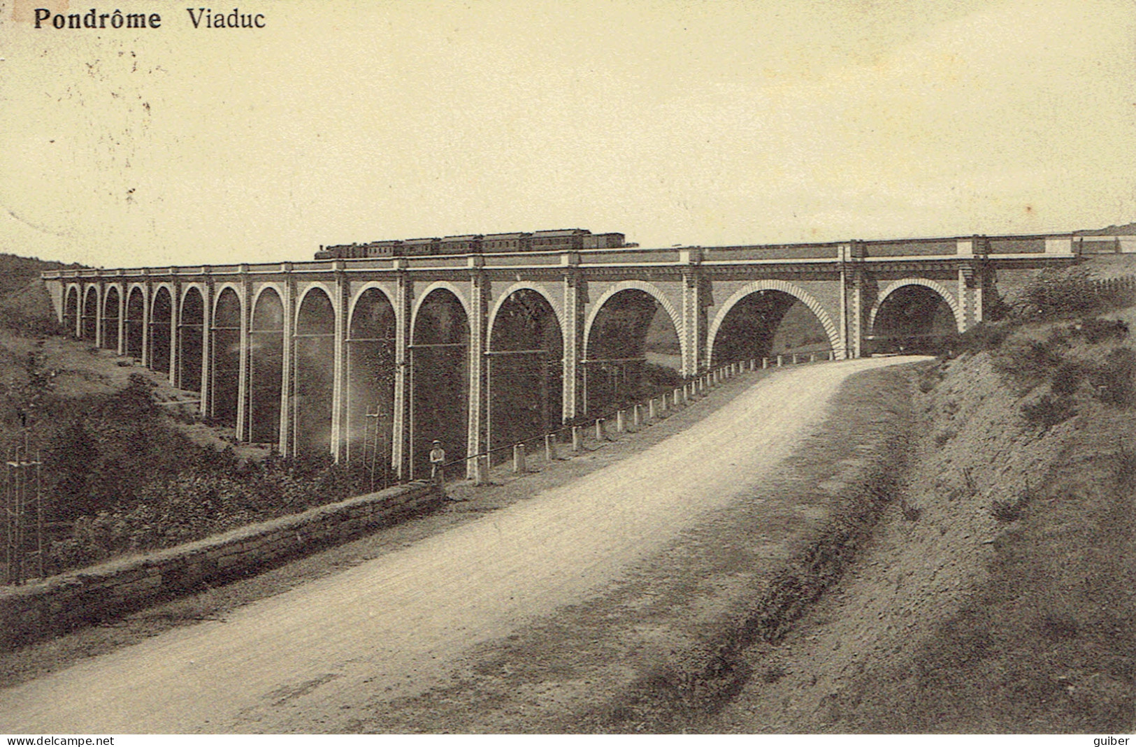 Pondrome Viaduc Convoi Ferroviare Train 1911 - Beauraing