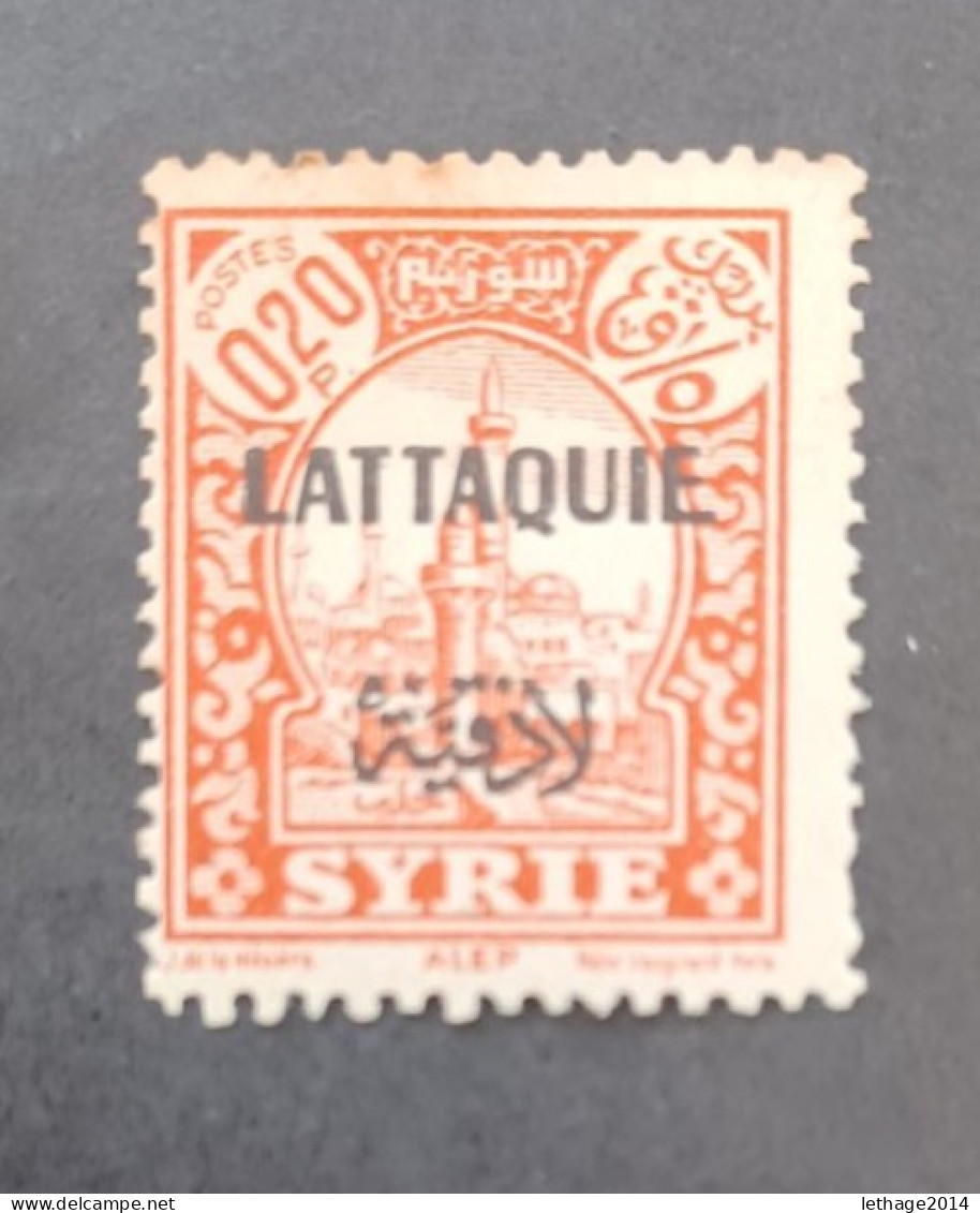 FRENCH OCCUPATION IN SYRIA LATTAQUIE 1940 STAMPS OF SYRIE DE 1930 IN OVERPRINT CAT YVERT N 21 MNH - Neufs