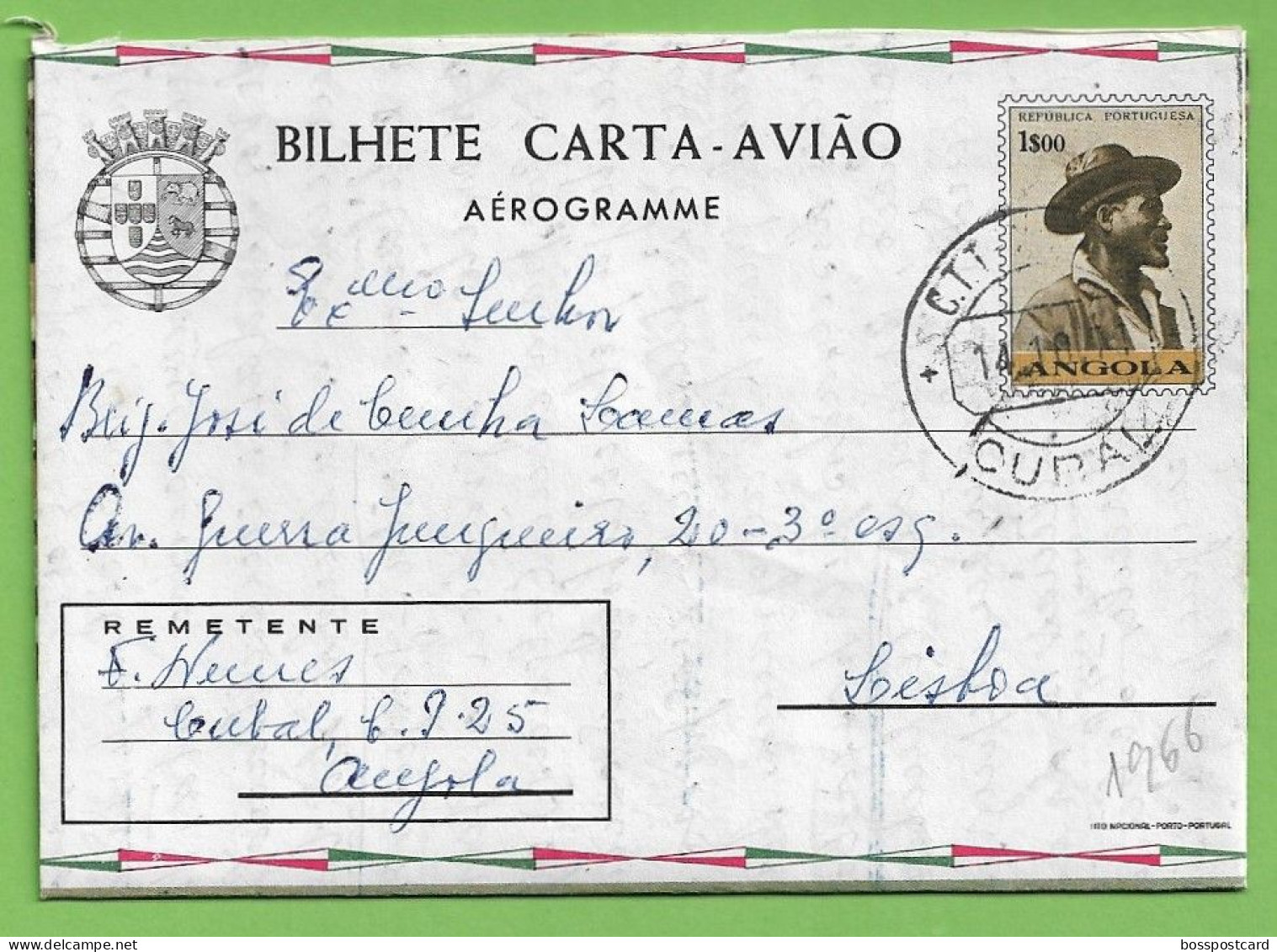 História Postal - Filatelia - Aerograma - Aerogram - Stamps - Timbres - Philately - Angola - Portugal - Briefe U. Dokumente