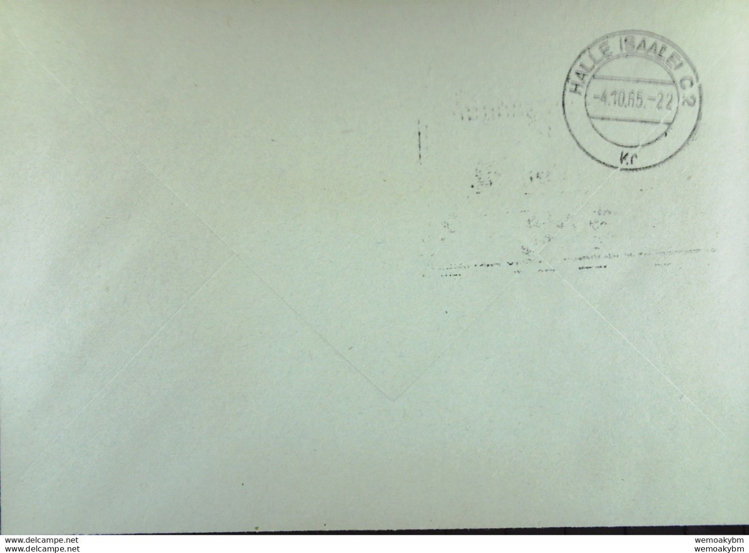 Brief Mit ZKD-Kastenstempel "VEB Sachsenguß 7033 Leipzig" Vom 4.10.65 An VEB Amaturenwerk Halle - Zentraler Kurierdienst