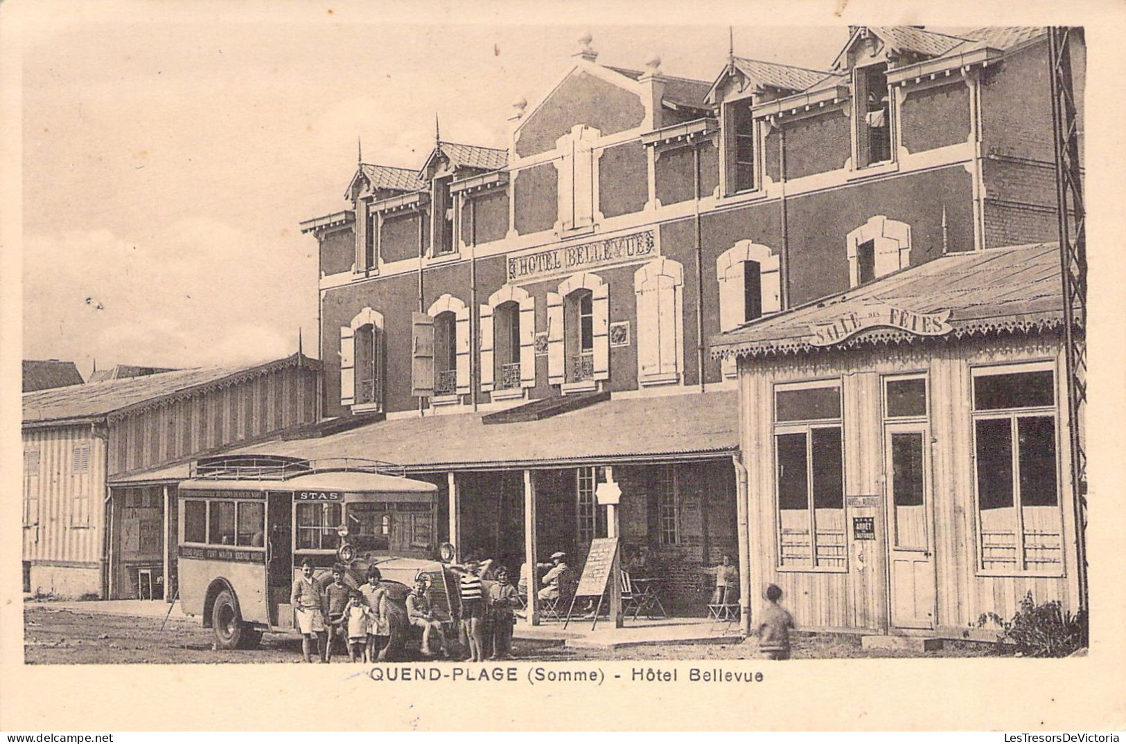 FRANCE - 80 - QUEND Plage - Hôtel Bellevue - Carte Postale Ancienne - Quend