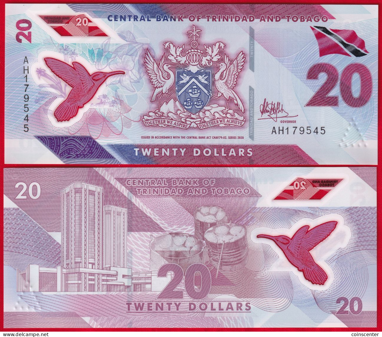 Trinidad And Tobago 20 Dollars 2020 P-63 Polymer UNC - Trinidad & Tobago